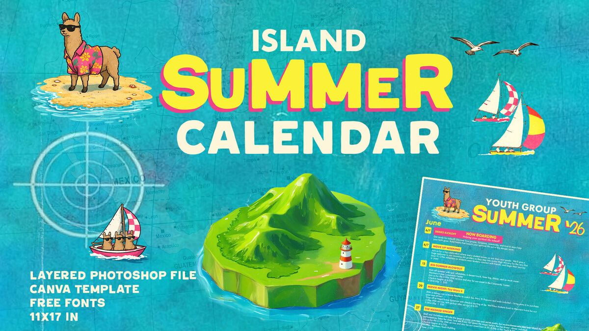 2026 Island Summer Calendar image number null